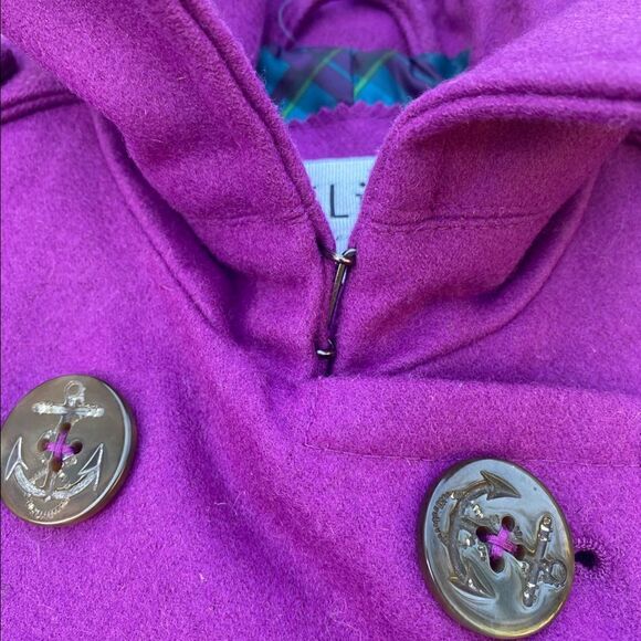 🧥Delia’s Purple Pea Coat Sz XS GUC! Mid Length. Lined. - Picture 6 of 9